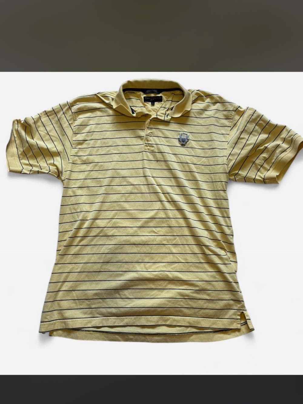 Tommy Hilfiger Yellow Striped Polo Shirt